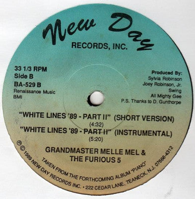 GRANDMASTER MELLE MEL & THE FURIOUS FIVE - White Lines '89 - Part II