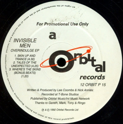 INVISIBLE MEN - Overindulge EP