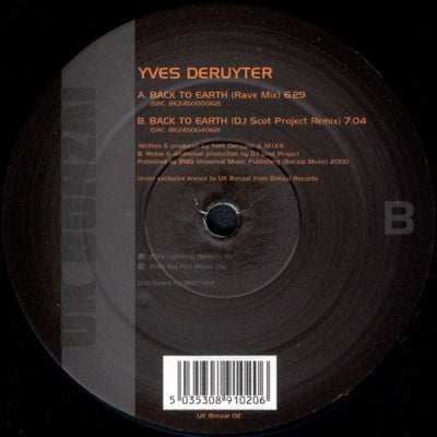 YVES DERUYTER - Back To Earth