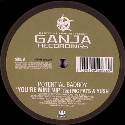 POTENIAL BADBOY FEAT YUSH - You're Mine / Terror To Your Ears