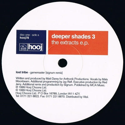 VARIOUS - Deeper Shades 3 - The Extracts E.P.
