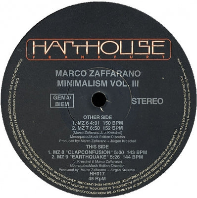 MARCO ZAFFARANO - Minimalism Vol. III