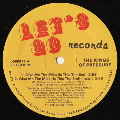 THE KINGS OF PRESSURE - Give Me The Mike / You Know How To Reach Us