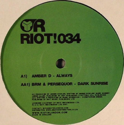 AMBER D / BRM & PERSEQUOR - Riot! Gear EP 5