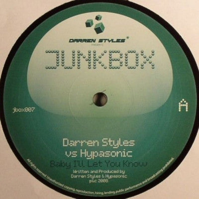 DARREN STYLES VS HYPASONIC - Baby I'll Let You Know / Party People