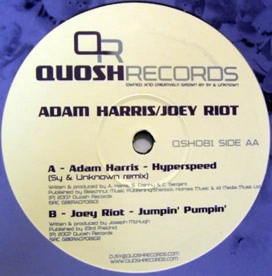 ADAM HARRIS / JOEY RIOT - Hyperspeed (Sy & Unknown Remix) / Jumpin' Pumpin'
