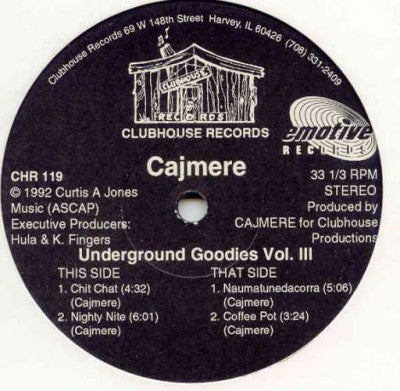 CAJMERE - Underground Goodies Vol. III