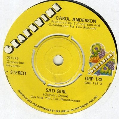 CAROL ANDERSON - Sad Girl / I'll Get Off At The Next Stop