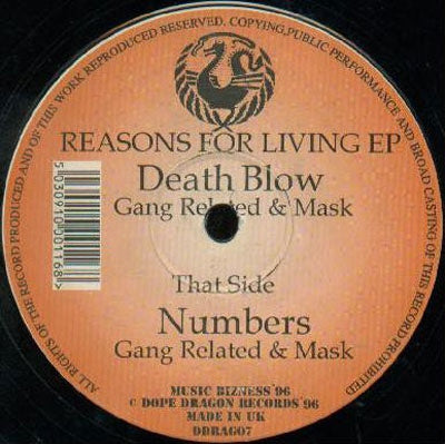 GANG RELATED & MASK - Reasons For Living EP (Death Blow / Numbers)