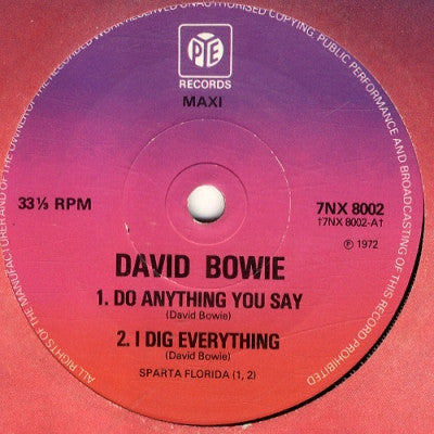 DAVID BOWIE - Do Anything You Say