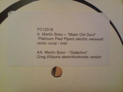 MARTIN BREW - Galactico / Mean Old Devil