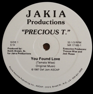 PRECIOUS T - You Found Love / Diva Of Rap