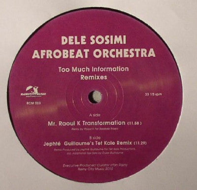 DELE SOSIMI AFROBEAT ORCHESTRA - Too Much Information