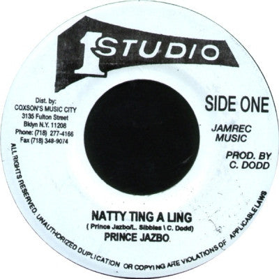 PRINCE JAZZBO - Natty Ting A Ling