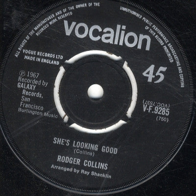 RODGER COLLINS - She's Looking Good / I'm Serving Time