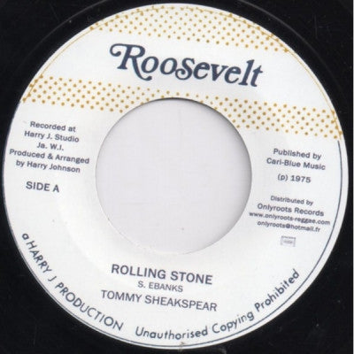 TOMMY SHEAKSPEAR - Rolling Stone / Rock Stone Dub
