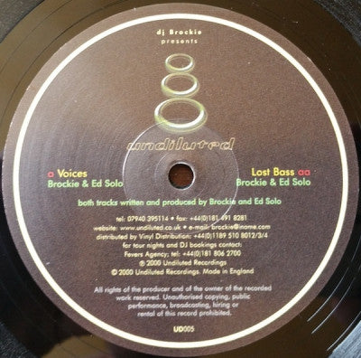 BROCKIE & ED SOLO - Voices / Lost Bass