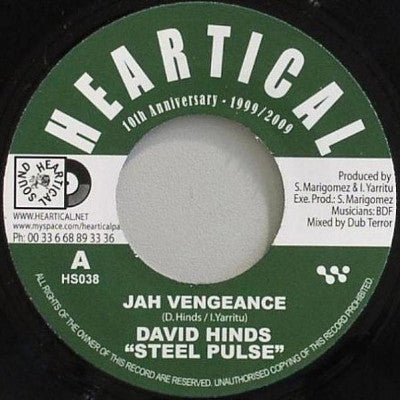 DAVID "STEEL PULSE" HINDS / BDF & DUB TERROR - Jah Vengeance / Virtual Dubbing