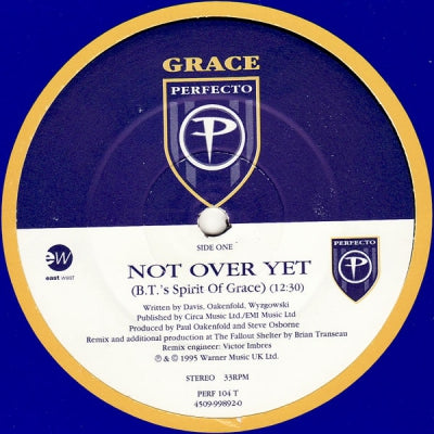GRACE - Not Over Yet (B.T. Remixes)