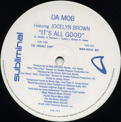 DA MOB FEATURING JOCELYN BROWN - It's All Good