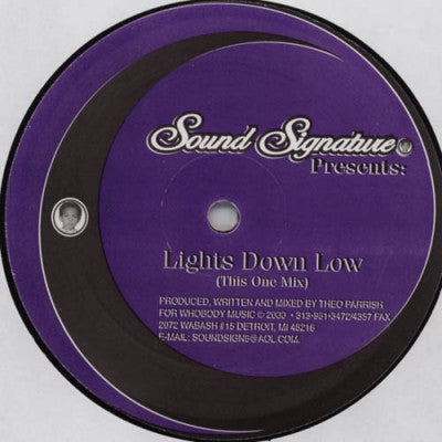 THEO PARRISH - Lights Down Low