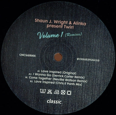 SHAUN J. WRIGHT & ALINKA - Twirl Volume 1 (Remixes)
