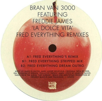 BRAN VAN 3000 FEATURING FREDDIE JAMES - La Dolce Vita (Fred Everything Remixes)