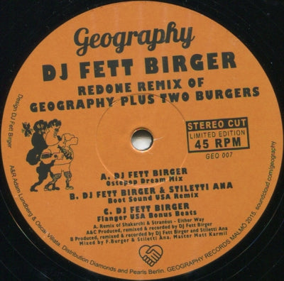 DJ FETT BIRGER - Redone Remix Of Geography Plus Two Burgers