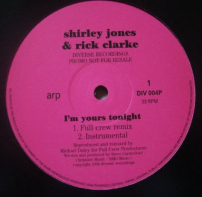SHIRLEY JONES & RICK CLARKE - I'm Yours Tonight