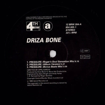 DRIZA BONE - Pressure