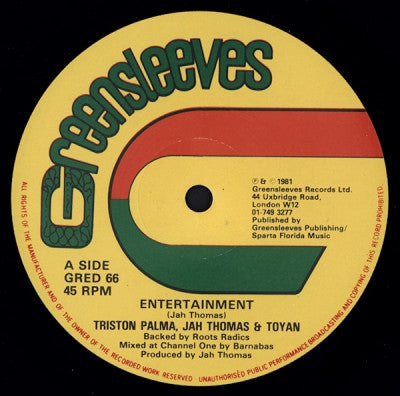 TRISTON PALMA, JAH THOMAS, TOYAN & LITTLE JOHN - Entertainment