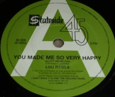 LOU RAWLS - For What It's Worth / You Made Me So Very Happy