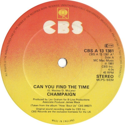CHAMPAIGN - Can You Find The Time