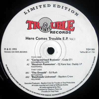 VARIOUS - Here Comes Trouble E.P. (Vol.1)