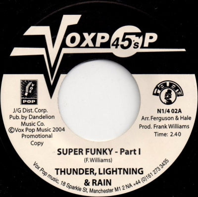 THUNDER, LIGHTNING & RAIN - Super Funky Pt's 1 & 2