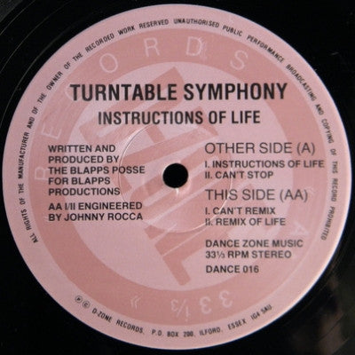 TURNTABLE SYMPHONY - Instructions Of Life