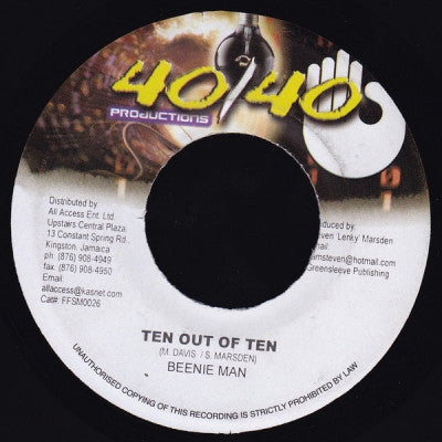 BEENIE MAN - Ten Out Of Ten