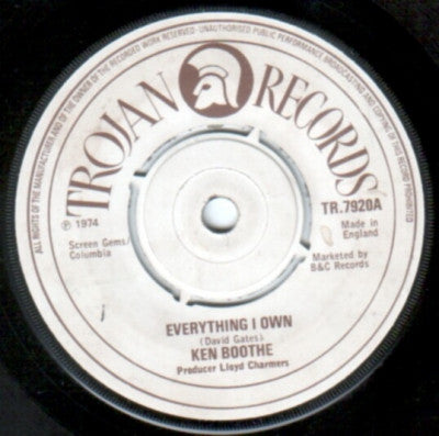 KEN BOOTHE - Everything I Own / Drum Song