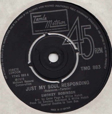 SMOKEY ROBINSON - Just My Soul Responding / Sweet Harmony