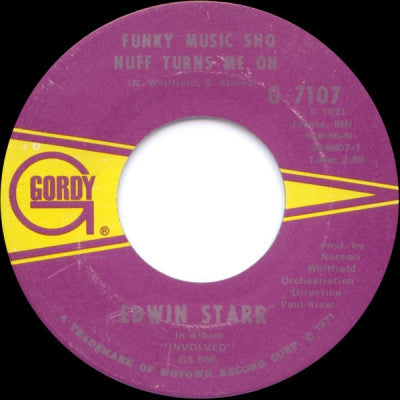 EDWIN STARR - Funky Music Sho Nuff Turns Me On / Cloud Nine