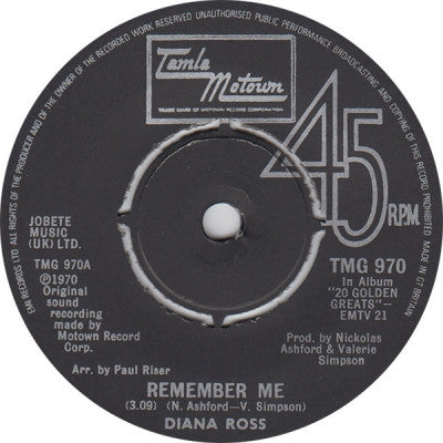 DIANA ROSS - Remember Me / Surrender