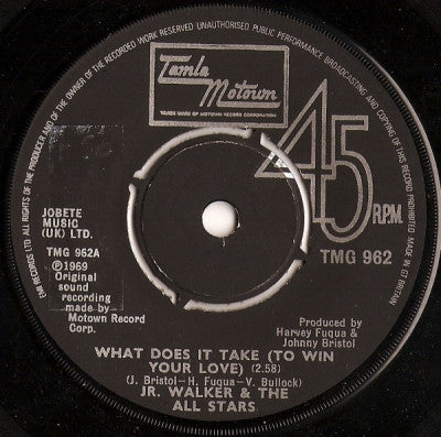 JR. WALKER & THE ALL STARS - What Does It Take (To Win Your Love) / Take Me Girl, I'm Ready