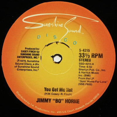 JIMMY "BO" HORNE  - You Get Me Hot / They Long To Be Close To You