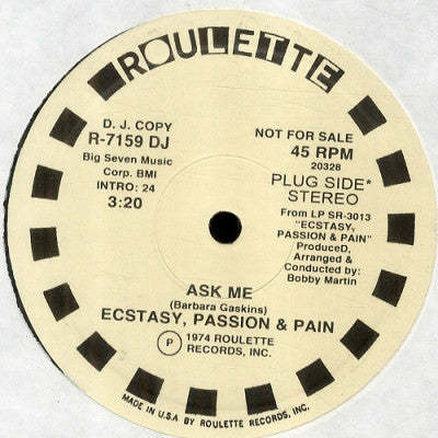 ECSTASY PASSION & PAIN - Ask Me