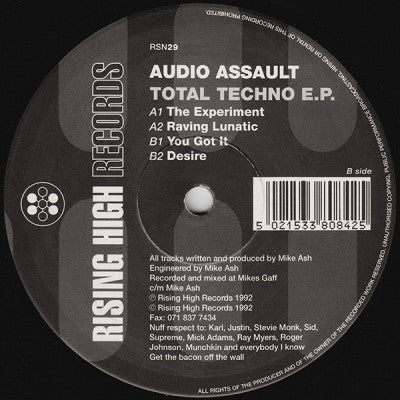 AUDIO ASSAULT - Total Techno E.P.