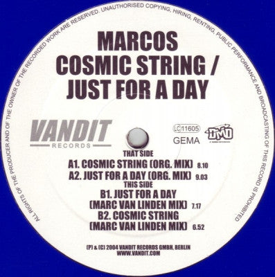 MARCOS - Cosmic String / Just For A Day