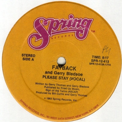 FATBACK - Please Stay (& Instrumental version)