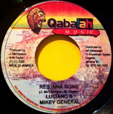 LUCIANO & MIKEY GENERAL - Red Inna Rome / Dub Inna Rome