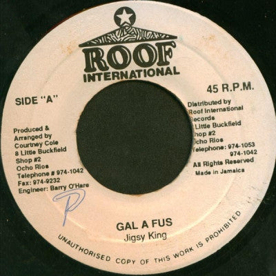 JIGSY KING - Gal A Fus / Version