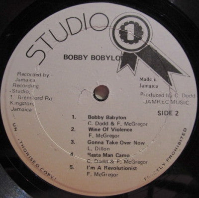 FREDDIE MCGREGOR - Bobby Bobylon